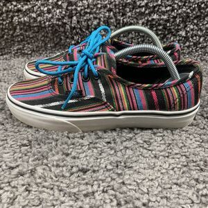 VANS WOVEN TRIBAL STRIPED SNEAKERS WOMEN'S SIZE 7  SKATE